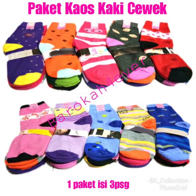 Paket isi 3 psg KAOS KAKI WANITA Dewasa Kualitas PREMIUM