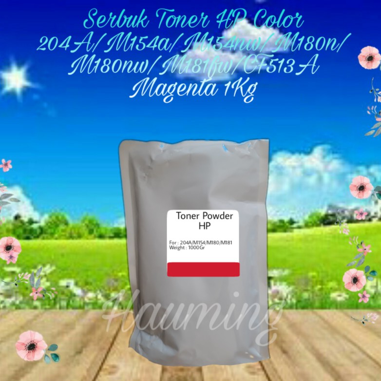 Serbuk Toner HP 204A M154a M154nw M180n M180nw M181fw M154 M180 M181 CF513A Magenta 1kg