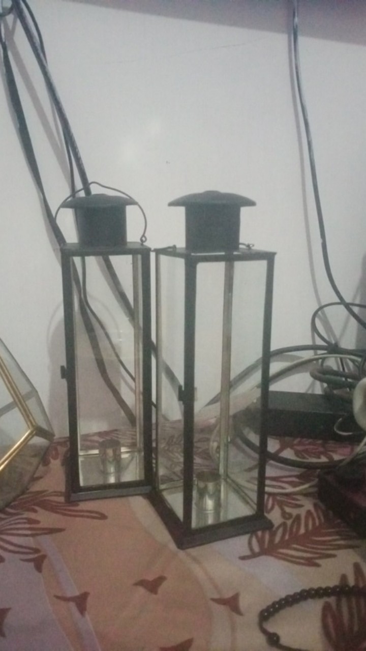 Tempat Lilin Lentera Warna