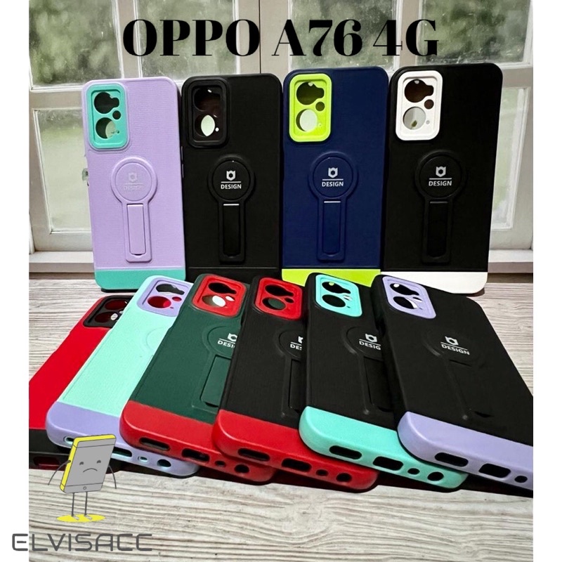 CASE OPPO A76 4G CASING OPPO A76 4G CASING STANDING LIPAT SOFTCASE OPPO PELINDUNG KAMERA