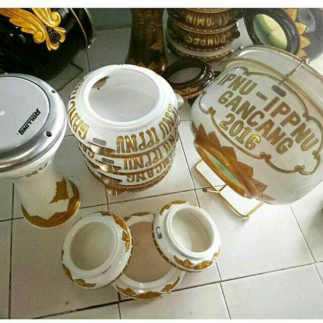 Jual Alat Hadroh Rebana Ukir Satu Set