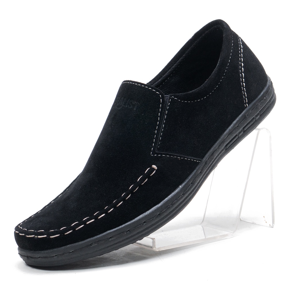 Sepatu Slip On Pria Kulit Casual Original Moralist Semi Formal S.GP03