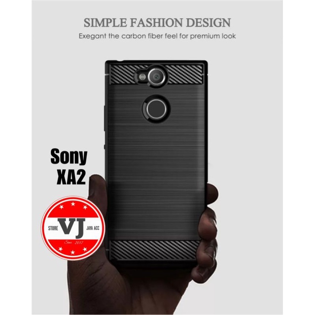 Softcase Carbon Fiber Silikon Sony Xperia XA2 / XA2 Plus / XA2 Ultra Case Sony XA2