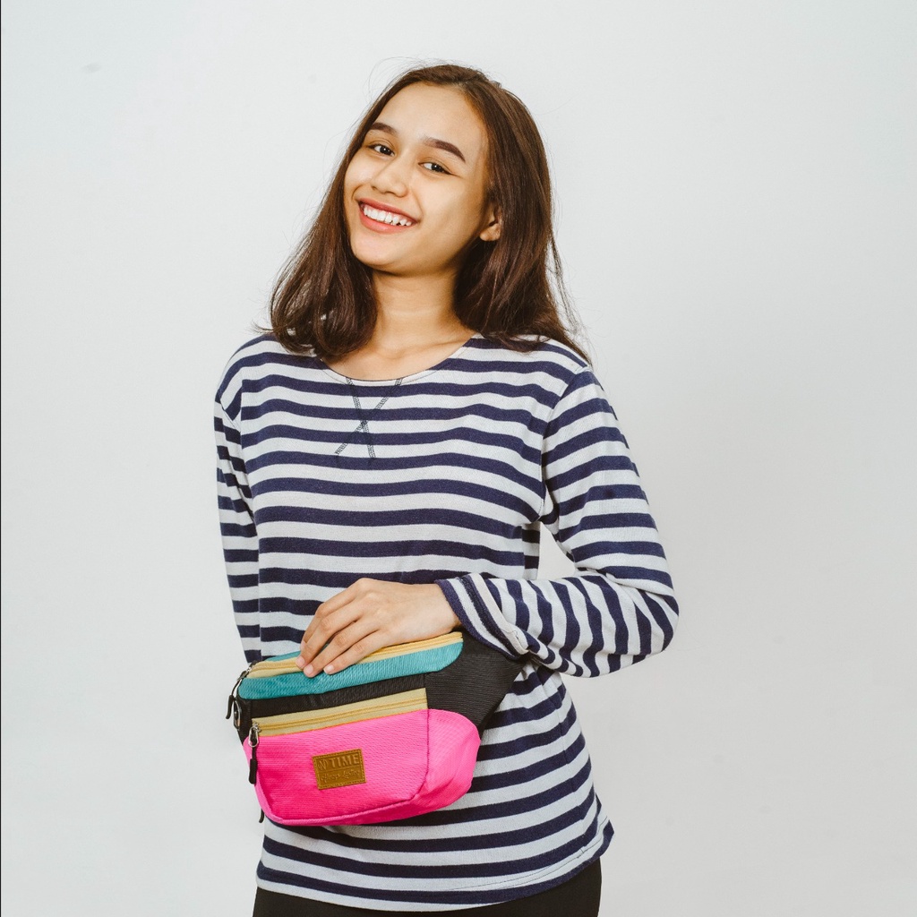 Tas Selempang Wanita Model Korea Waistbag Crossbody Outdoor - Goldiesbags