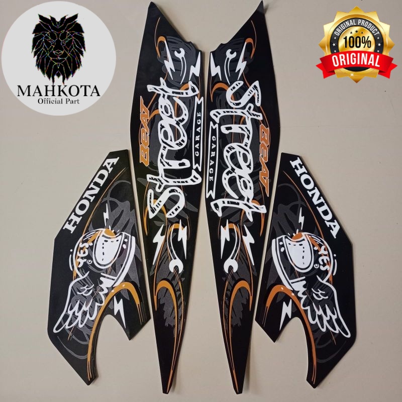 Original Asli Striping Stiker Polet list motor honda beat fi sporty 2021 street hitam stiker list mo