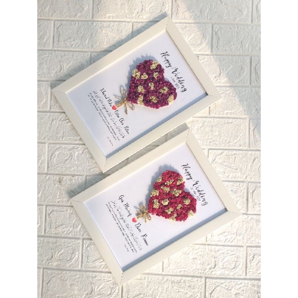 Kado pernikahan Bunga kering on Frame