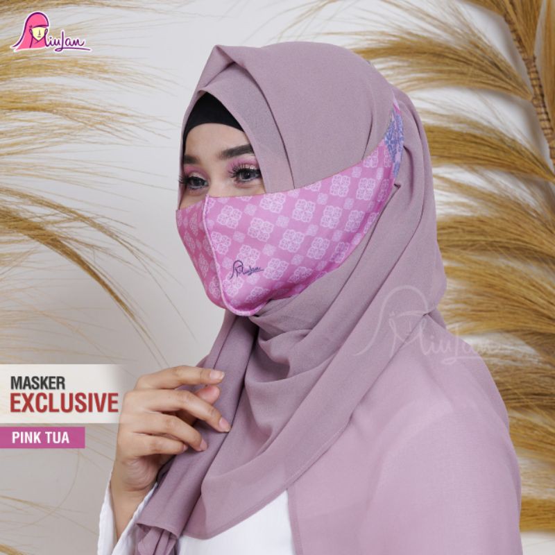 COD Masker Exclusive Free Pouch Miulan Masker Hijab Miulan Masker Scuba Motif Batik