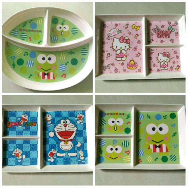 Piring karakter / keroppi / doraemon / hello kitty