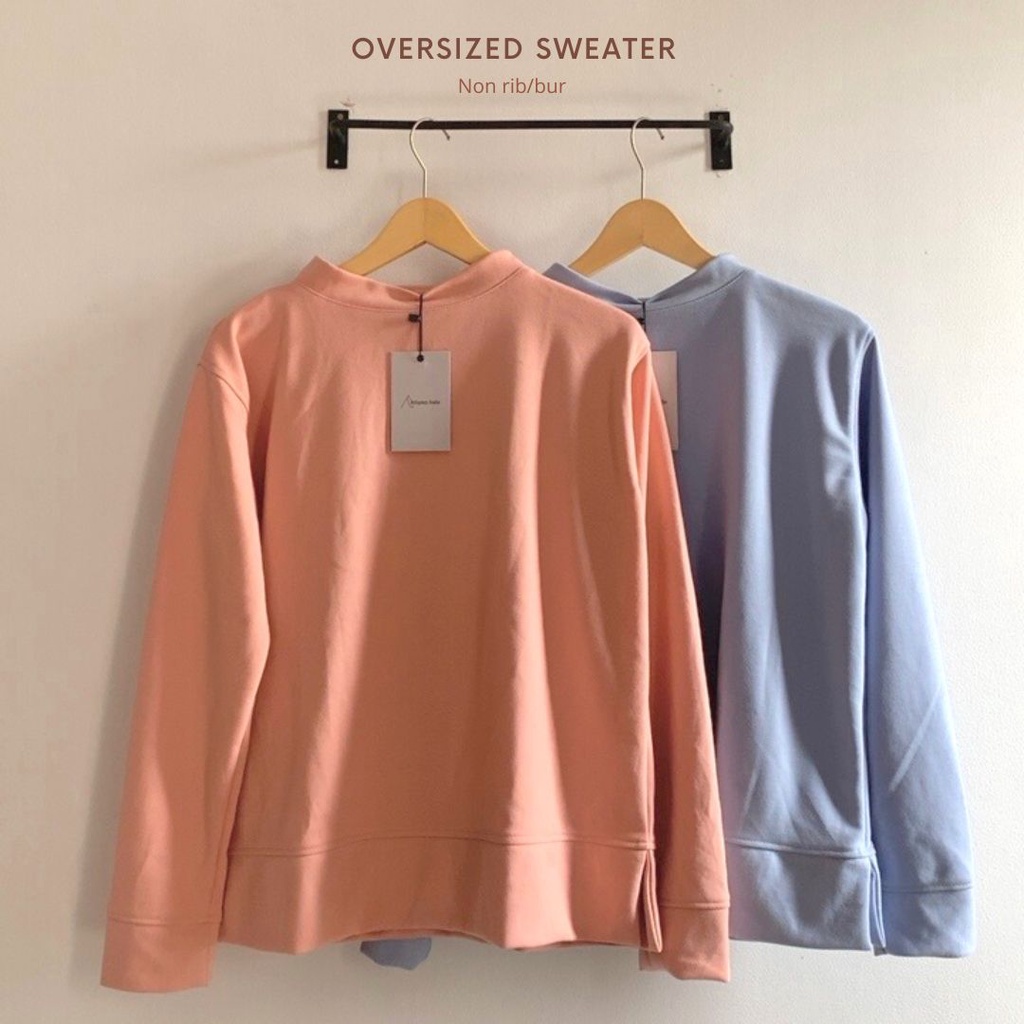 Jual OVERSIZED SWEATER tanpa rib atau bur Shopee Indonesia