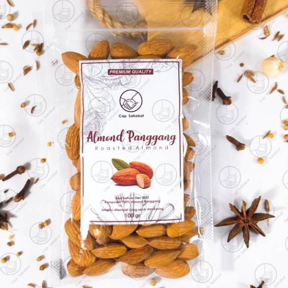 

【TERSEDIA & COD】 100gr Kacang Almond Panggang / Unsalted Rosted Almond / Rempah / JSR 100% PREMIUM