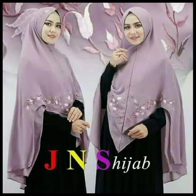 Premium Khimar Ceruti Sahla Bordir Hijab Syari Ori Jns