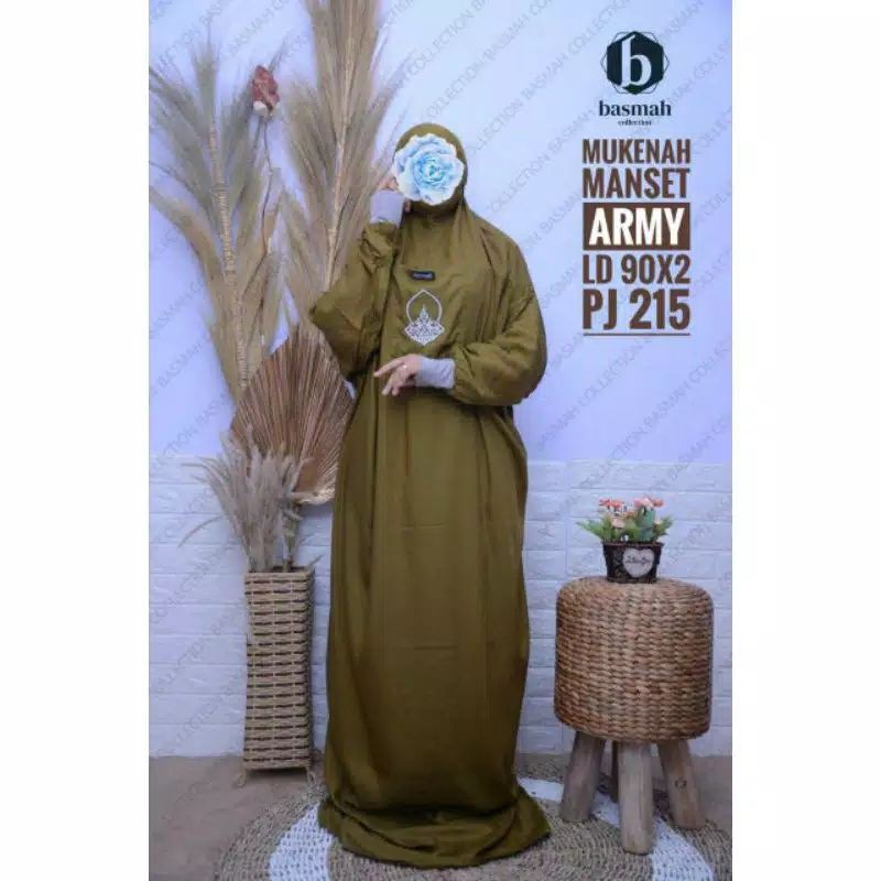 Mukena BASMAH manset/hadramaut/basmah polos