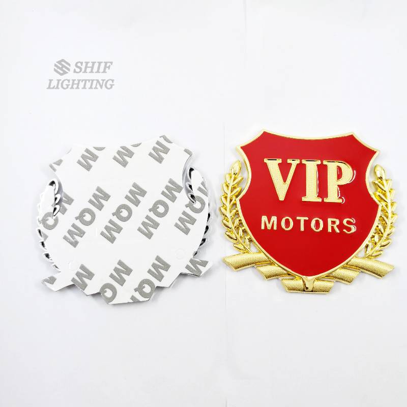 1pc Stiker Emblem Logo VIP Bahan Metal Untuk Dekorasi Mobil / Motor