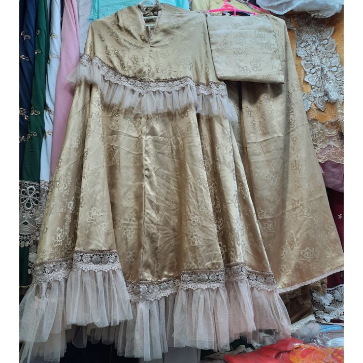 Mukena sutra/Mukena Terbaru/Mukena sutra Tile Premium