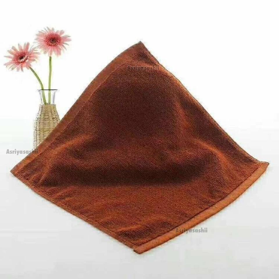 Handuk Sapu Tangan 30x30 Cokelat COTTON 100% Tebal Asriyasashii Termurah Terlaris