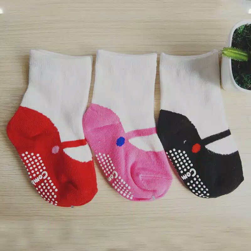 Kaos Kaki Bayi Premium IMPORT 0 - 1 Tahun - Kaos Kaki Bayi Anti Slip - Baby Socks Motif Sepatu