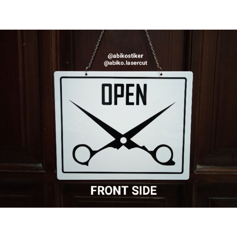 

SIGN BOARD OPEN CLOSED SALON ACRYLIC BOLAK BALIK 20 X 25 CM - PAPAN TANDA AKRILIK BUKA TUTUP SALON
