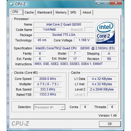 Processor Intel Core 2 Quad Q8300 plus FAN Mtech New LGA 775