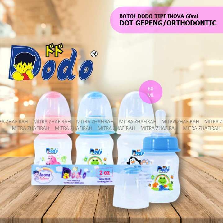 ✅MZ✅ botol susu DODO Gepeng NEW BORN - Botol Susu DODO Gepeng 60 ml