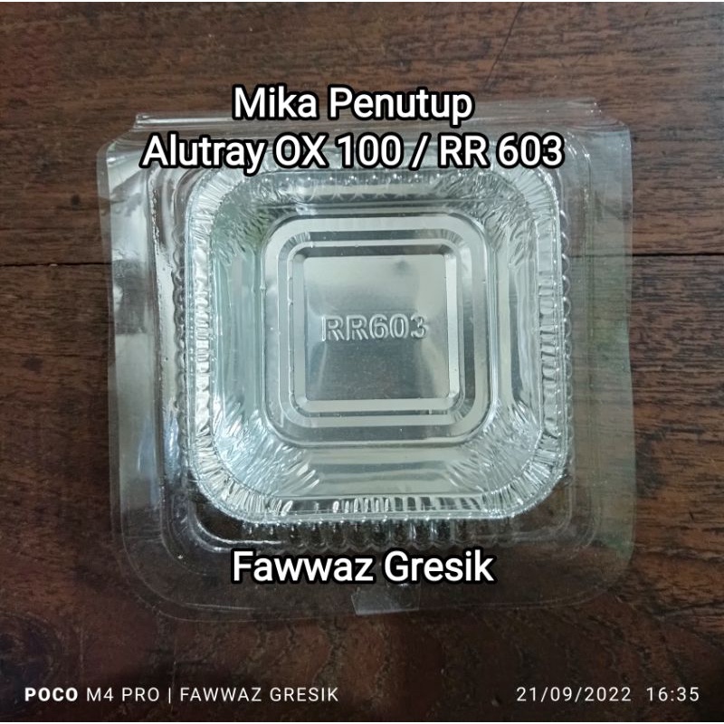 ALUMINIUM FOIL TRAY CUP OX 100 / BX 340 isi 100 PCS WADAH CUP MAKANAN TRAY Tutup Mika