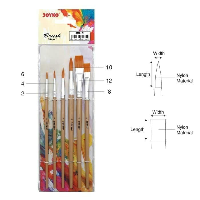 Brush / Kuas Cat Air / Lukis / Acrylic Joyko BR-5