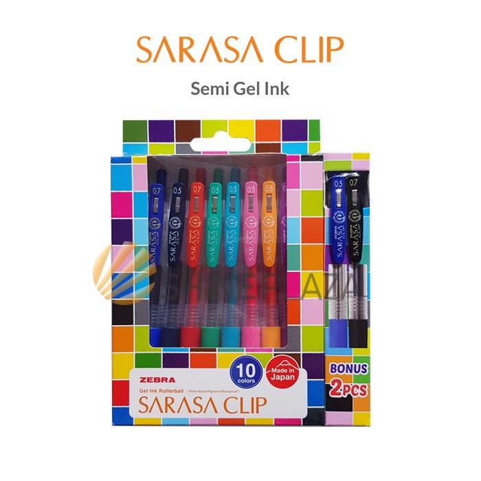 

NEW Pulpen Gel Sarasa Set 10 Pcs 0.5mm - Zebra