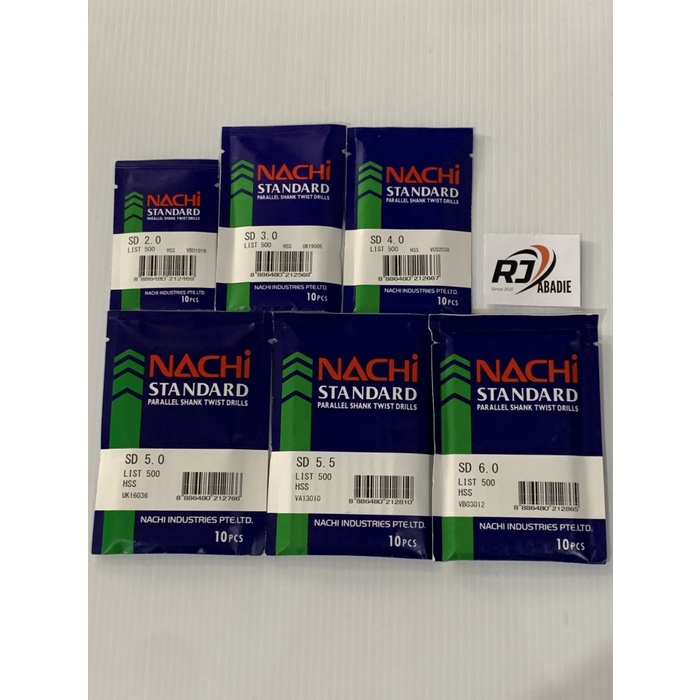 Mata Bor Besi HSS NACHI Standard [10pc] - 1mm