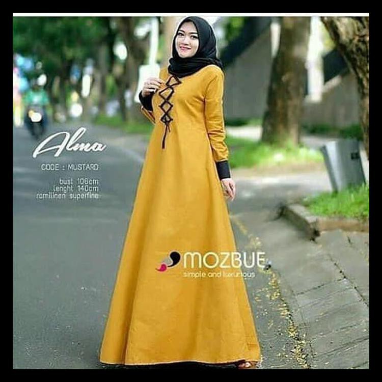 100% TERJAMIN BAJU GAMIS SYARI - ATASAN WANITA MUSLIM ALMA - DRESS PESTA MURAH 100% BERKUALITAS