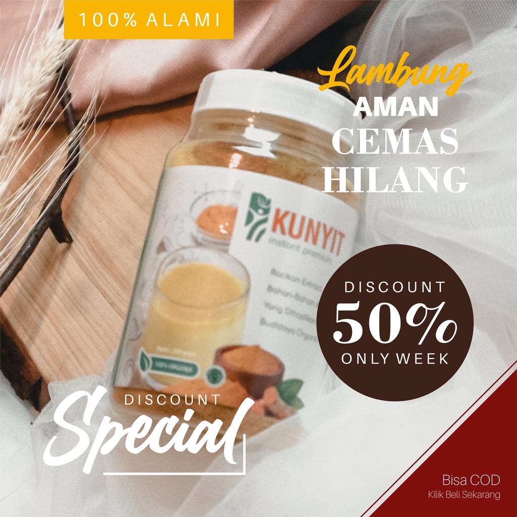 

Herbal Lambung untuk Mengobati Asam Lambung Tinggi, Maag Kronis, Gerd, Anxiety (Cemas Berlebih), Sakit Kepala. Kunyit Instan Premium Asli Original