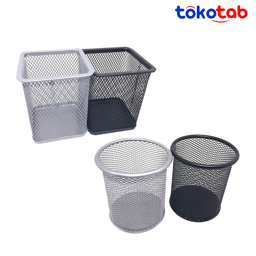 

Tokotab - Penstand Jaring Bulat Kotak Motif Hitam Silver Warna-Warni