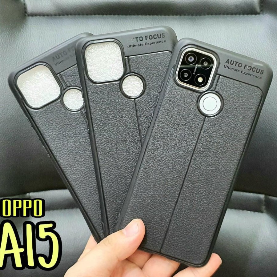 OPPO A15 A15S A9 2020 A5 2020 RENO 2 RENO 2F K3 CASE SOFTCASE AUTO FOKUS LEATHER KULIT JERUK AUTOFOCUS SILIKON HITAM