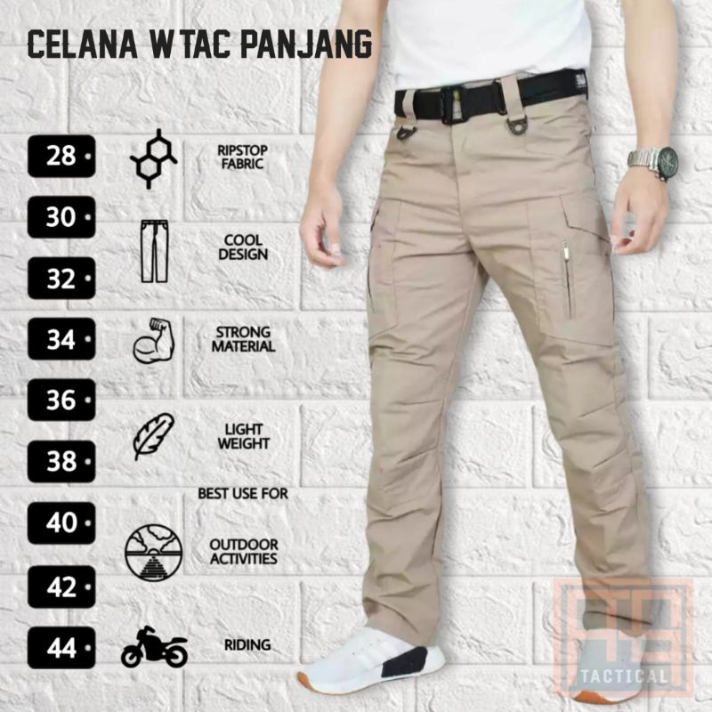 Celana tactical w tac / celana outdoor / celana cargo / PDL / celana panjang