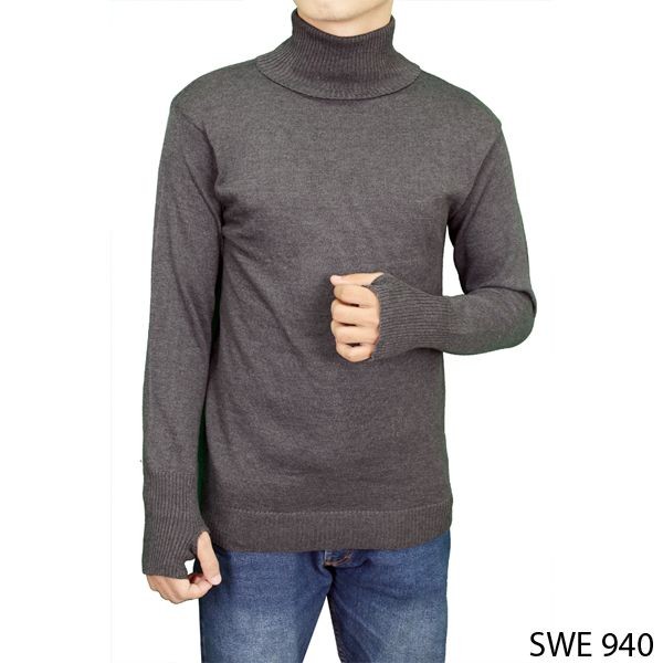 Sweater Rajut Laki-Laki Rajut Abu – SWE 940