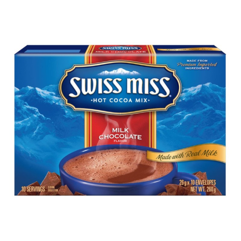 

Swiss Miss 3 in 1 Milk Chocolate Drink Hot Cacao Cocoa Beverage Minuman Instant Coklat