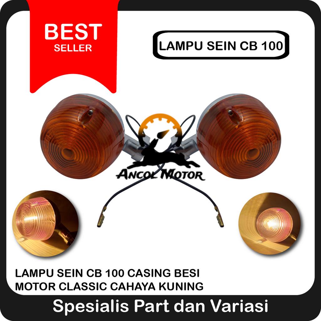 Lampu Sen CB100 Sein CB-100 Sign Clasic Casing Besi Crome Motor Klasik