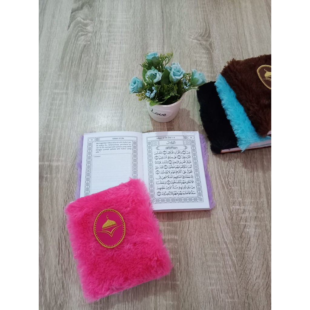Buku Yasin Cover Bulu Lengkap Doa Doa Majmu Syarif