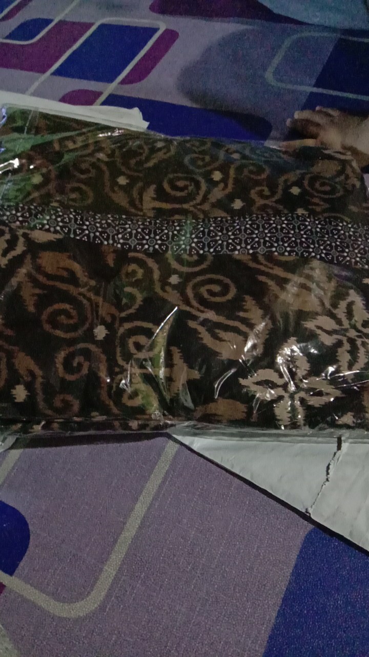 Gamis Batik Rempel Maxi Dress Jumbo Baju Wanita Pakaian Muslim Murah Bahan Katun Batik Pekalongan