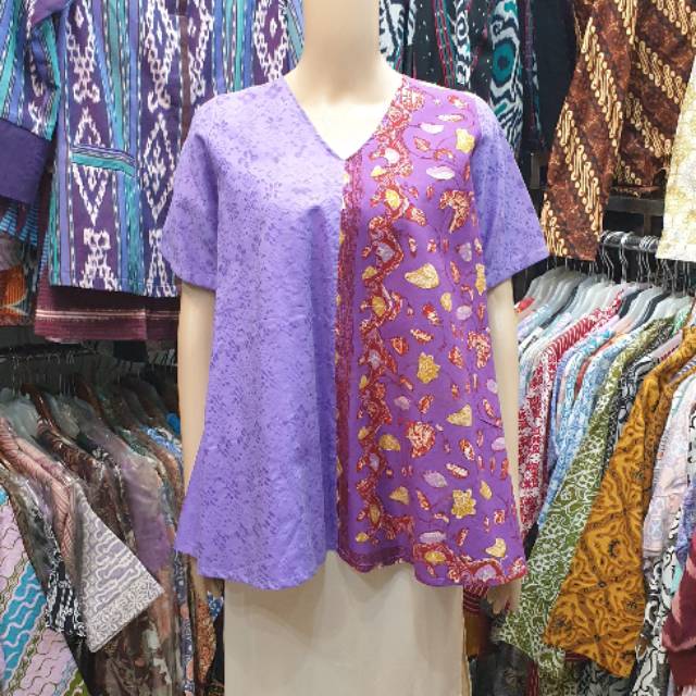 Blouse batik kombinasi tulis