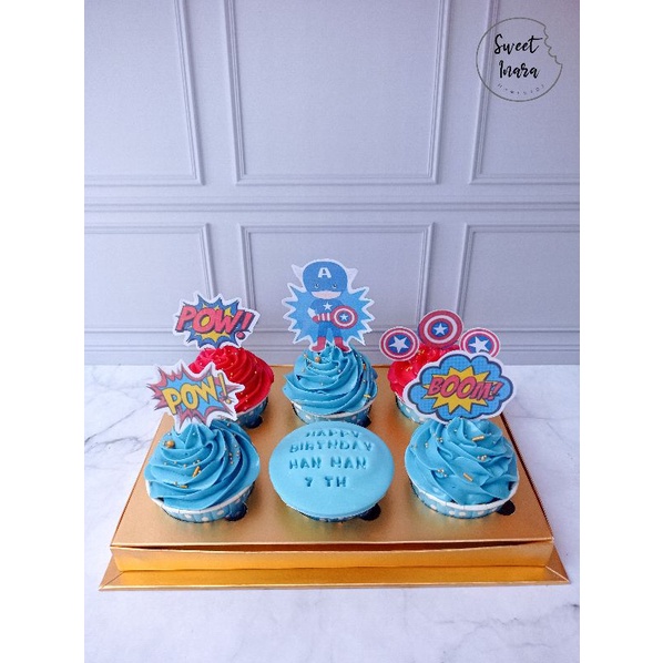 

CUPCAKE BUTTERCREAM AVENGER 6PCS