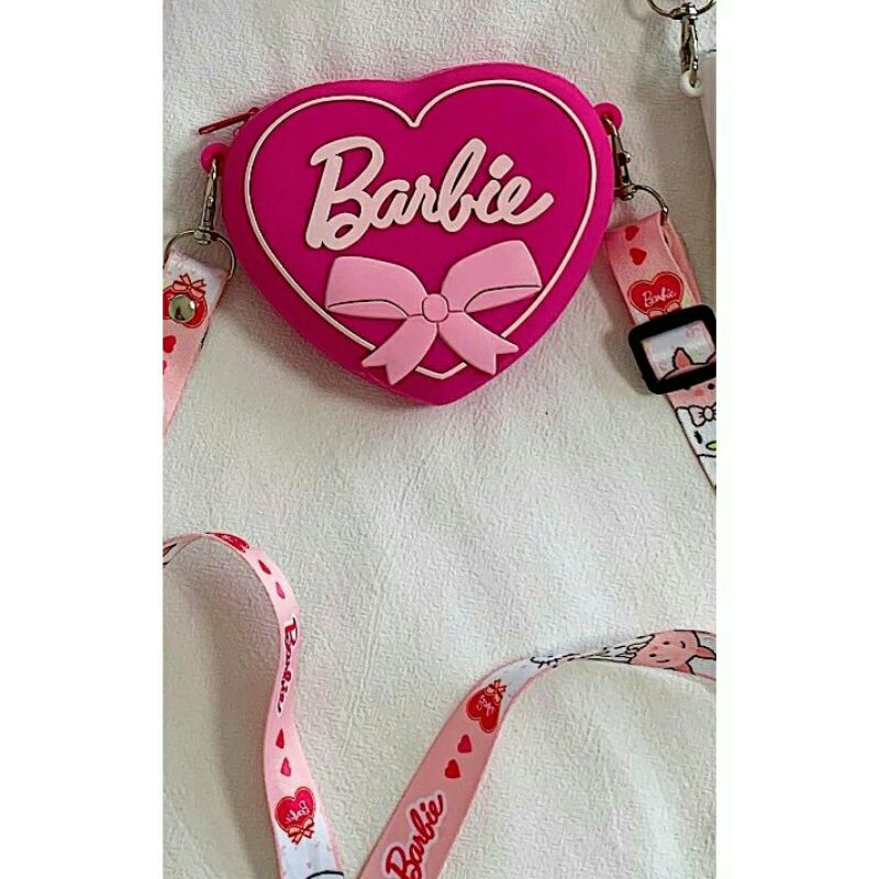 Tas Barbie Silikon Karet Jelly Pink Fanta Anak Kecil Perempuan Selempang (Mini)