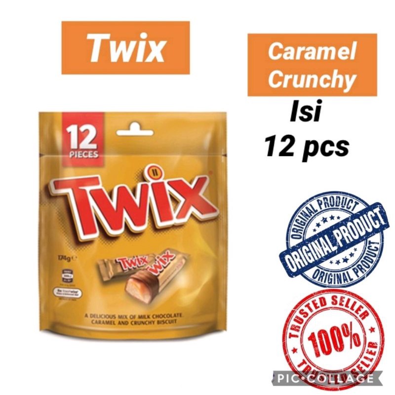 

Australia Mars Twix Caramel Milk Chocolate 12 Pcs Bars Crunchy Chocolate Cokelat Coklat Karamel Susu Aussie Snack Oz