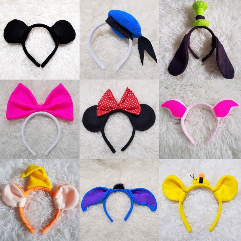 Bando Minnie Mouse Kostum Mickey Aksesoris Donald Bando Daisy Kostum Piglet Boneka Goofy Bando pooh