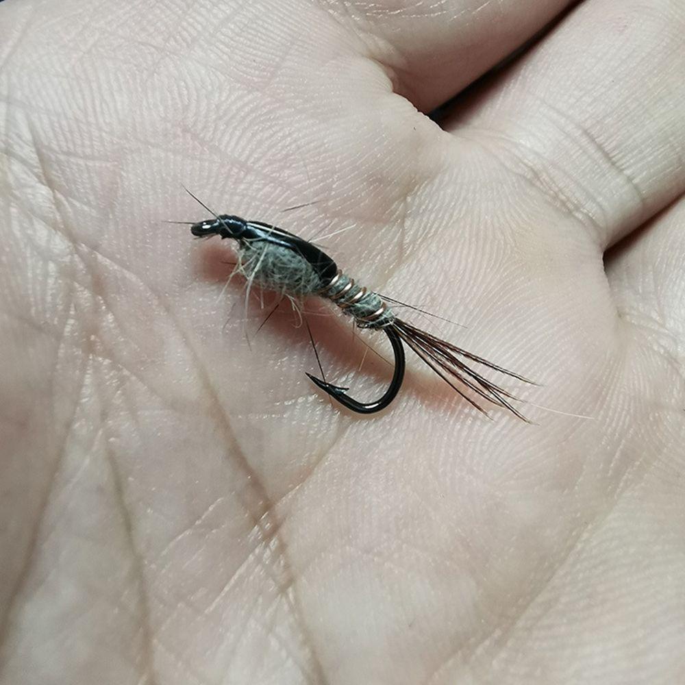 Top 5pcs Pengait Lalat Nymphs Artificial12# Umpan Pancing Ikan Trout