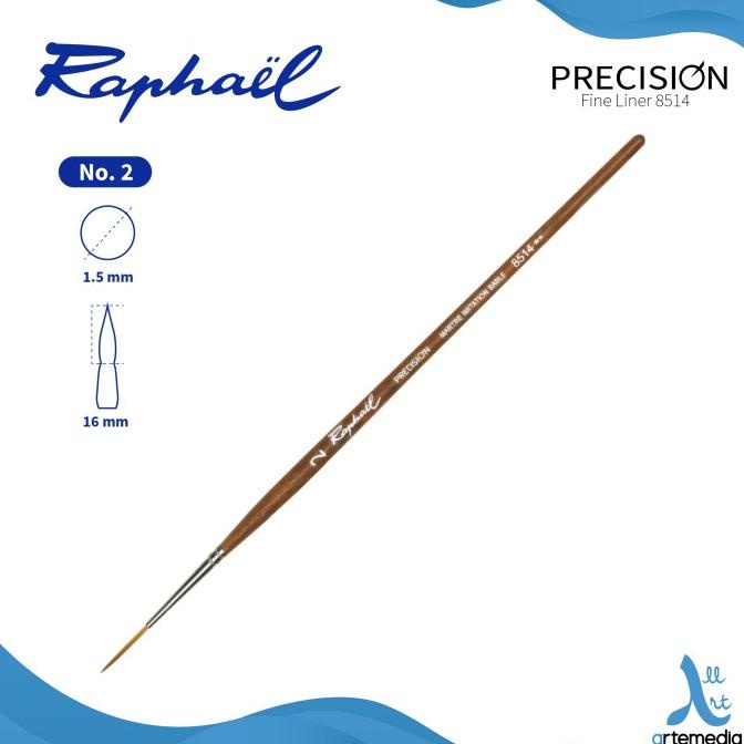 

Kuas Lukis Raphael 8514 Liner Precision Synthetic Brush Short Handle Kualitas Premium