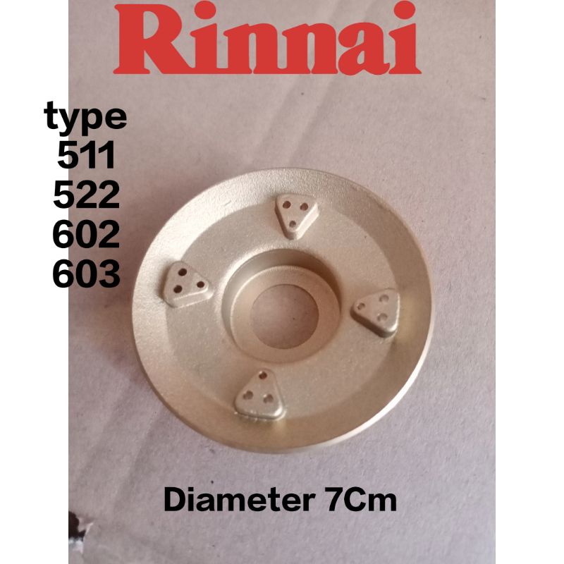 burner kuningan kompor gas Rinnai. Tebal