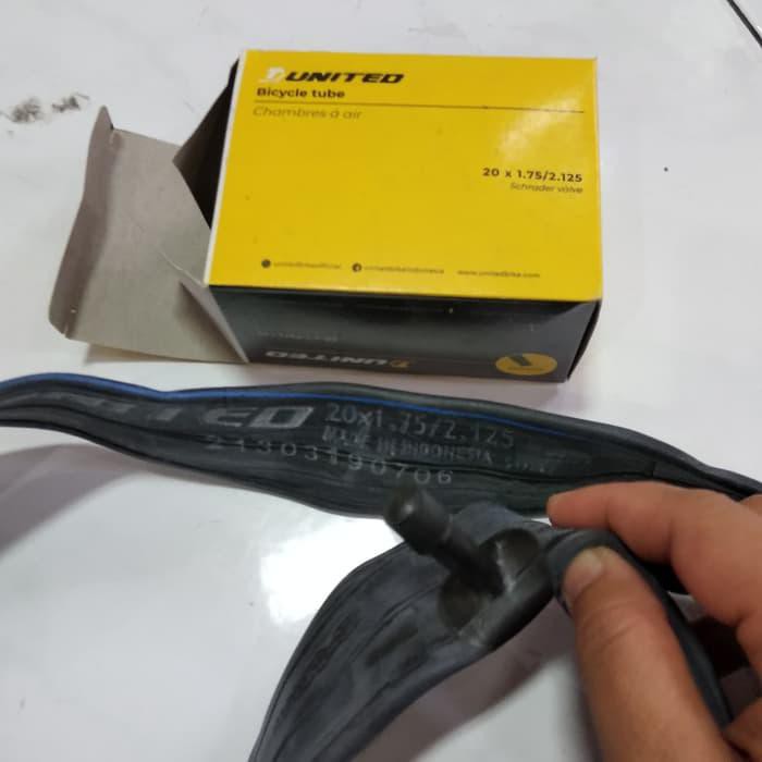 BAN DALAM UNITED 20 X 1.75/2.125 AV 30 MM . SPAREPART SEPEDA BMX MINI PROMO