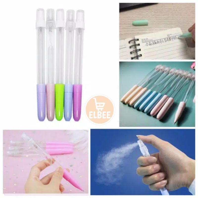 pulpen pen + hand sanitizer spray botol kosong