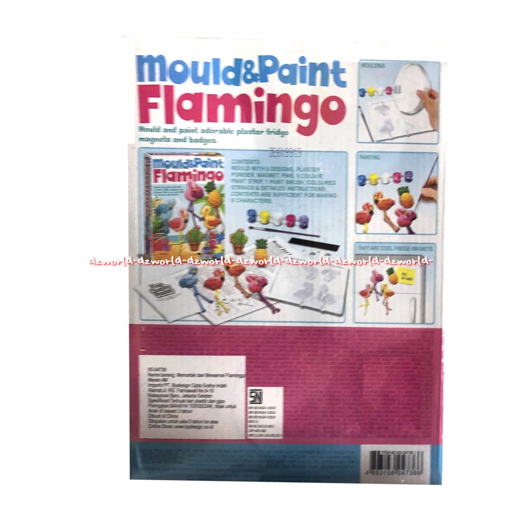 4M Mould &amp; Paint Flamingo Mainan Mencetak Menghias Burung Bangau Flaminggo