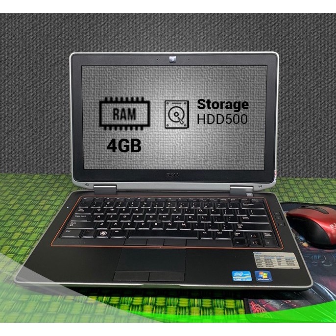 Laptop Dell Latittude E6320 Core i7-2620M ram 4gb HDD500 Super Mulus - 4GB, 500GB