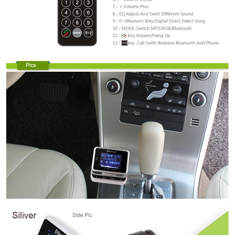 FM12B Handfree Wireless Car Bluetooth Kit 1.4 Inch LCD Charger Dual USB Port MP3 Player